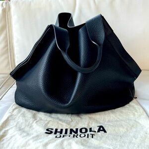 Shinola Runwell Leather Black Tote with Dust Bag | Never Used